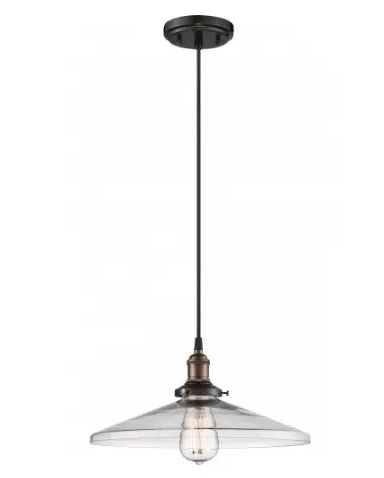 Nuvo 60-5508 Vintage 6.375" Pendant Light Fixture, Wattage 100W, Rustic Bronze