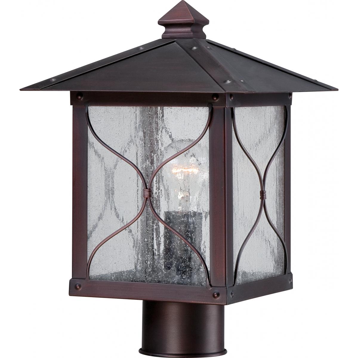 Nuvo 60-5615 Vega - 1 Light Post Lantern with Clear Seed Glass, Classic Bronze Finish, 100W, 120V
