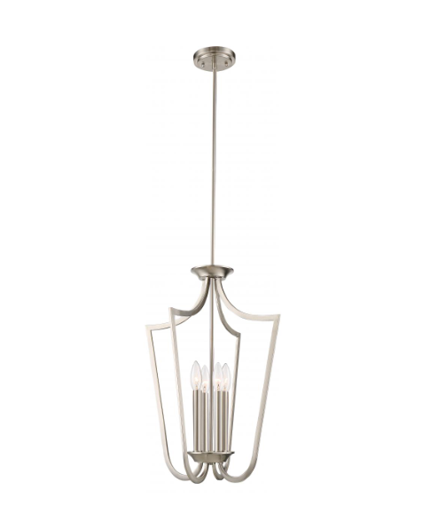 Nuvo 60-5876 Laguna - 4 Light Cage Pendant - Brushed Nickel Finish