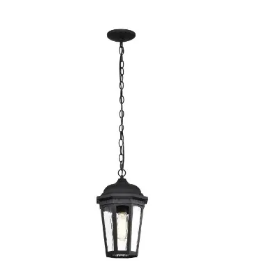 Nuvo 60-5944 14.5-in East River Outdoor Hanging Lantern Fixture w/o Bulb, Voltage 120V, Matte Black