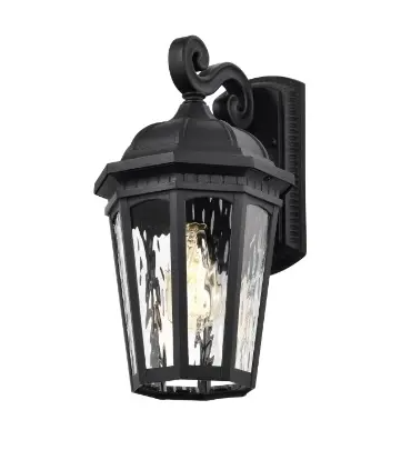 Nuvo 60-5946 16-in East River LG Outdoor Lantern Fixture w/o Bulb, Voltage 120V, Matte Black
