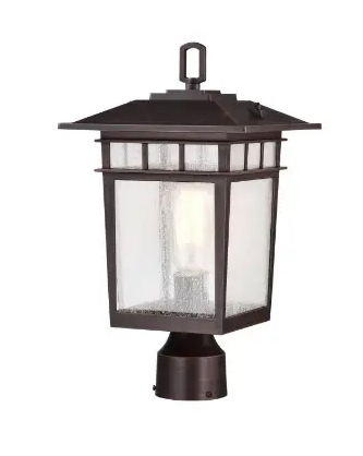 Nuvo 60-5952 16-in Cove Neck LG Outdoor Post Light Fixture w/o Bulb, 120V,  Rustic Bronze