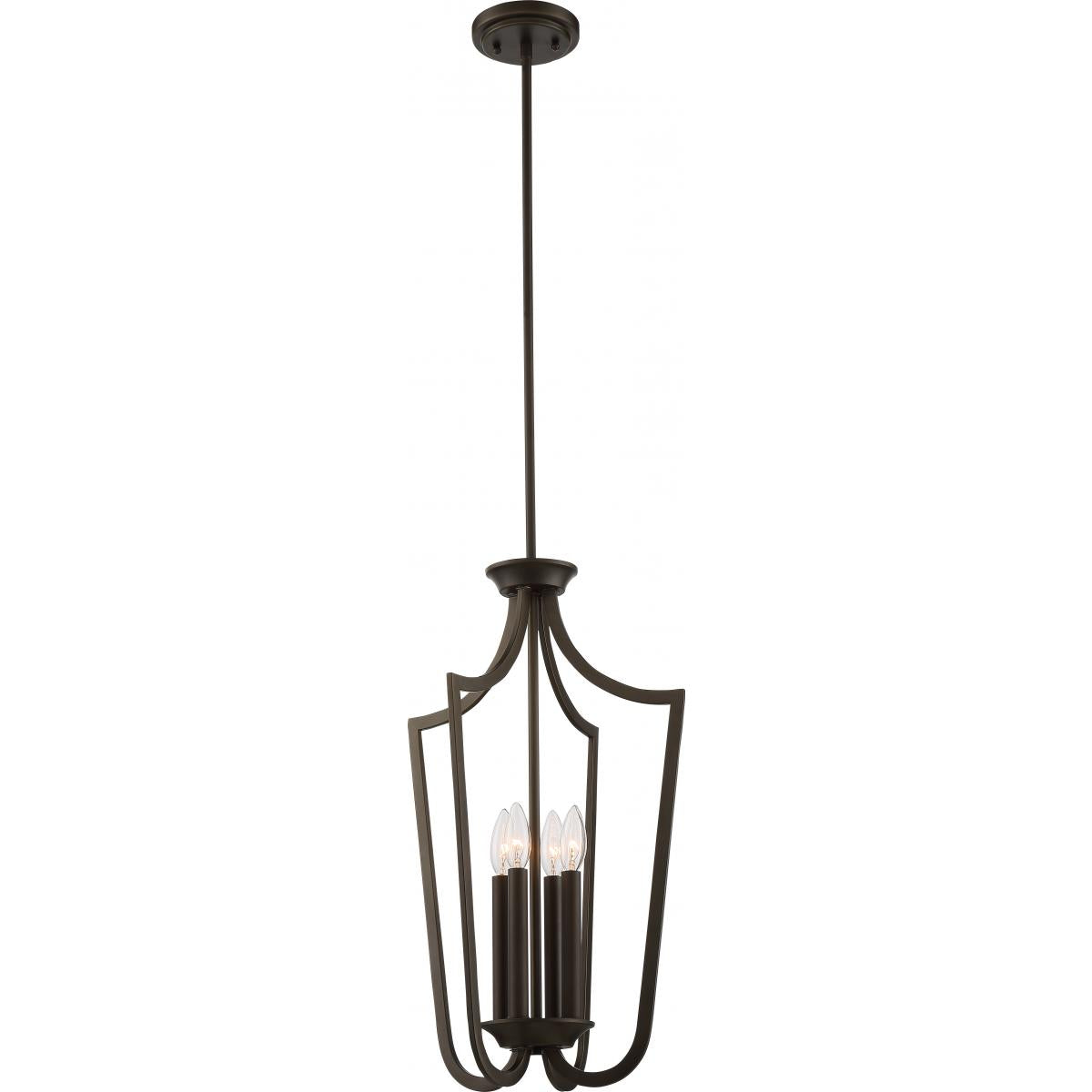 Nuvo 60-5976 Laguna - 4 Light Cage Pendant, Forest Bronze Finish, 60W, 120V
