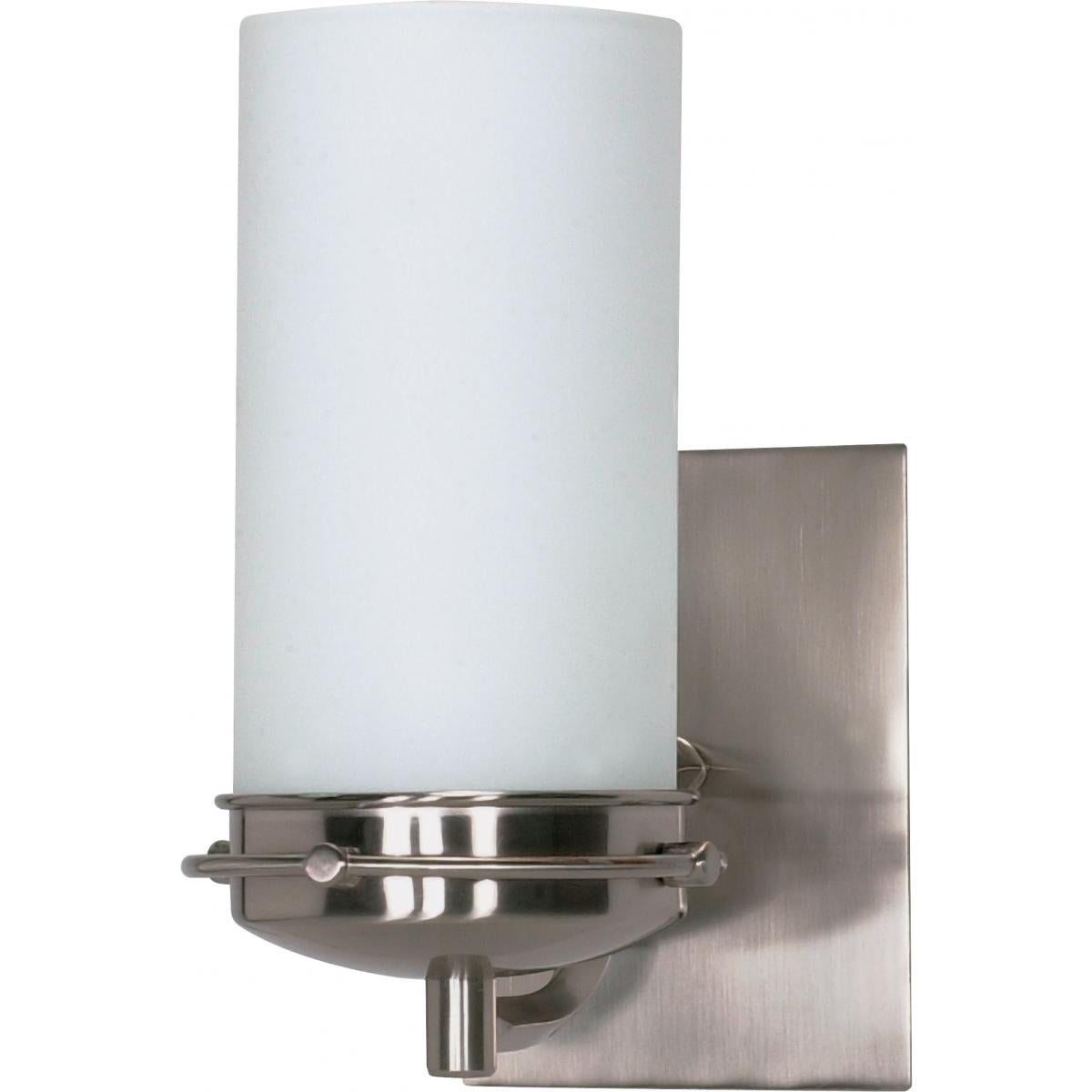 Nuvo 60-611 Polaris 1 Light Vanity - Brushed Nickel Finish - Satin Frosted Glass - 100W Max