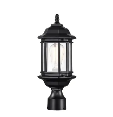Nuvo 60-6116 16-in Hopkins SM Outdoor Post Light Fixture w/o Bulb, Voltage 120V, Matte Black