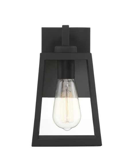 Nuvo 60-6581 Halifax - 1 Light Small Wall Lantern - with Clear Glass - Matte Black Finish