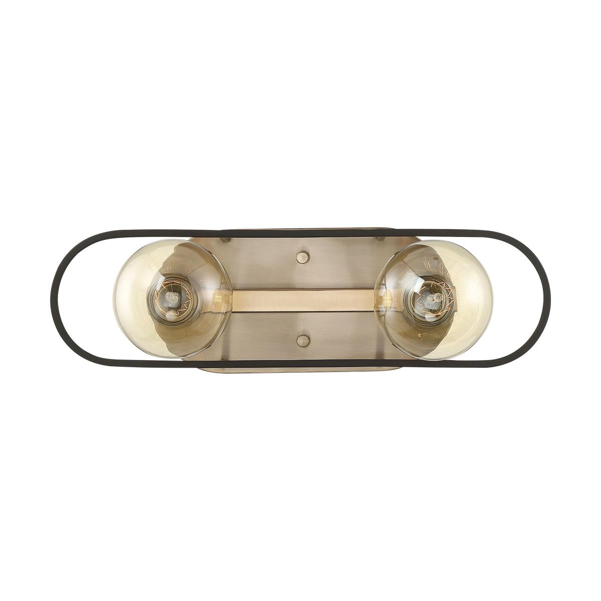Nuvo 60-6652 Chassis- 2 Light Vanity - Copper Brushed Brass and Matte Black Finish