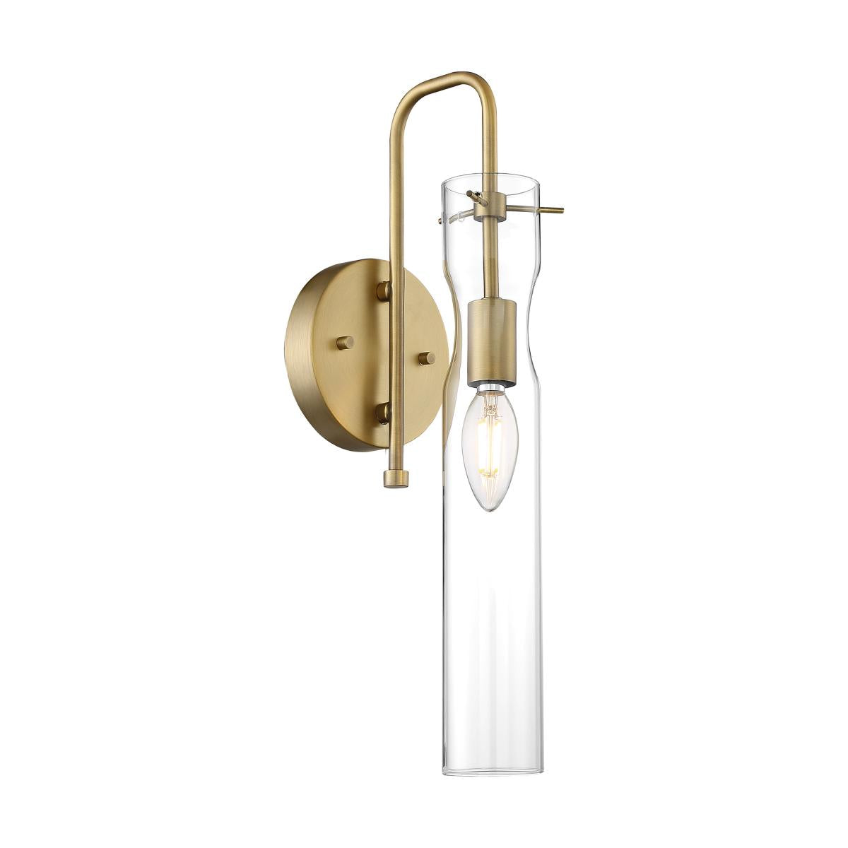 Nuvo 60-6855 Spyglass 1 Light Sconce – Vintage Brass Finish, 60W Max, 120V