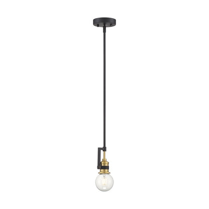 Nuvo 60-6975 Intention Mini Pendant Fixture - Warm Brass / Black