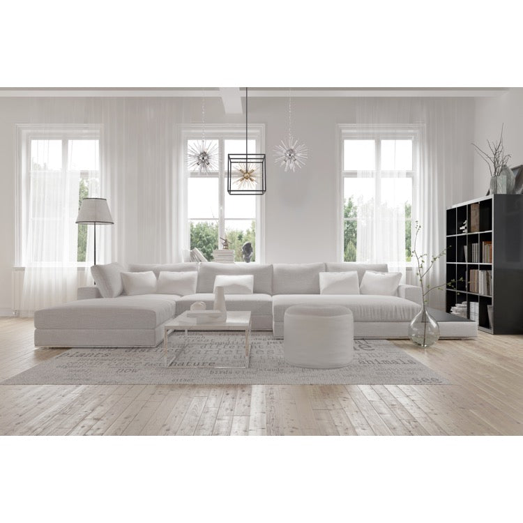 Nuvo 60-6991 Cirrus 6-Light Chandelier - Polished Nickel / Clear Glass Shade