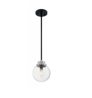 Nuvo 60-7131 Axis Series Pendant Light, Wattage 60W, Matte Black & Brushed Nickel