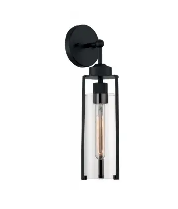Nuvo 60-7161 Marina Series Wall Sconce, E26, Wattage 60W, Matte Black