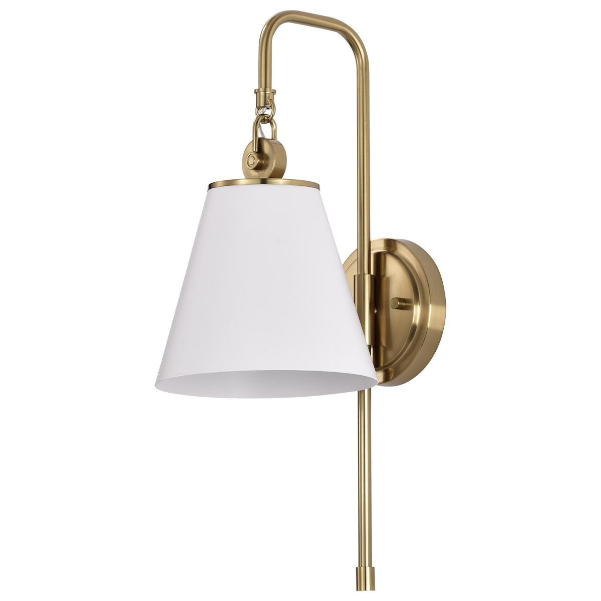 Nuvo 60-7446 Dover 1 Light Wall Sconce – Black with Vintage Brass, 60W Max, 120V, cETLus Listed