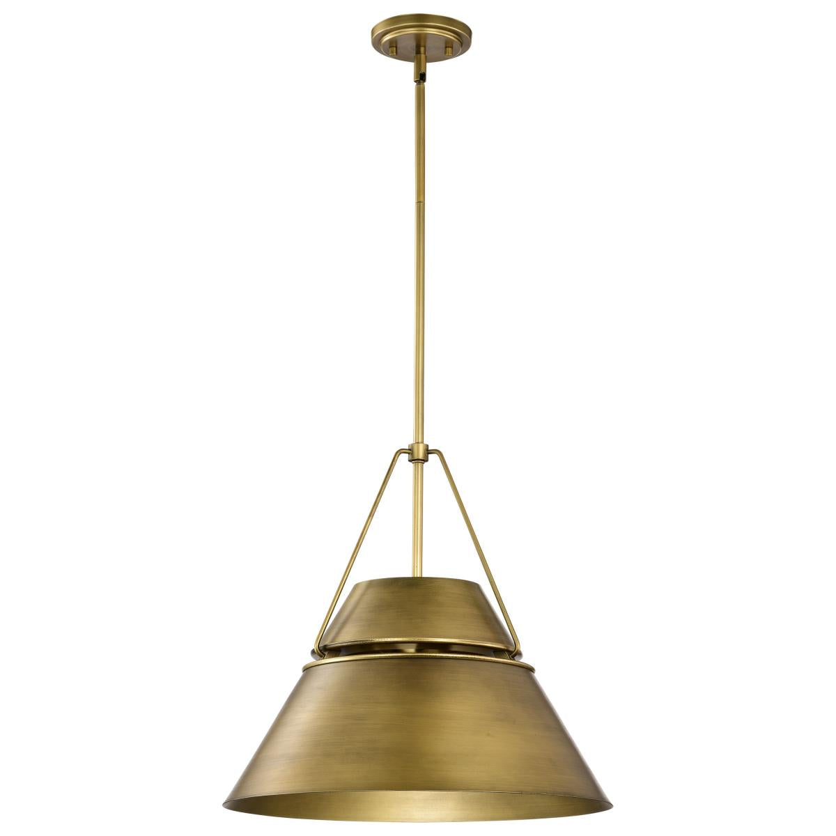 Nuvo 60-7778 Adina 3 Light Large Pendant – Natural Brass Finish, 60W Max, 120V, cULus Listed