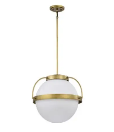 Nuvo 60-7785 Lakeshore Large Pendant Light Fixture w/o Bulb, Voltage 120V, Natural Brass