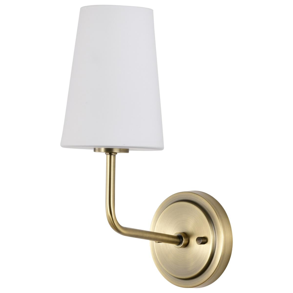 Nuvo 60-7883 Cordello 2 Light Sconce – Vintage Brass Finish with Etched White Opal Glass, 60W Max, 120V, cETLus Listed