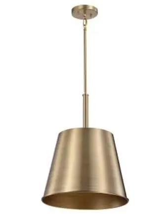 Nuvo 60-7938 Alexis Large Pendant Fixture w/o Bulb, Voltage 120V, Burnished Brass/Gold