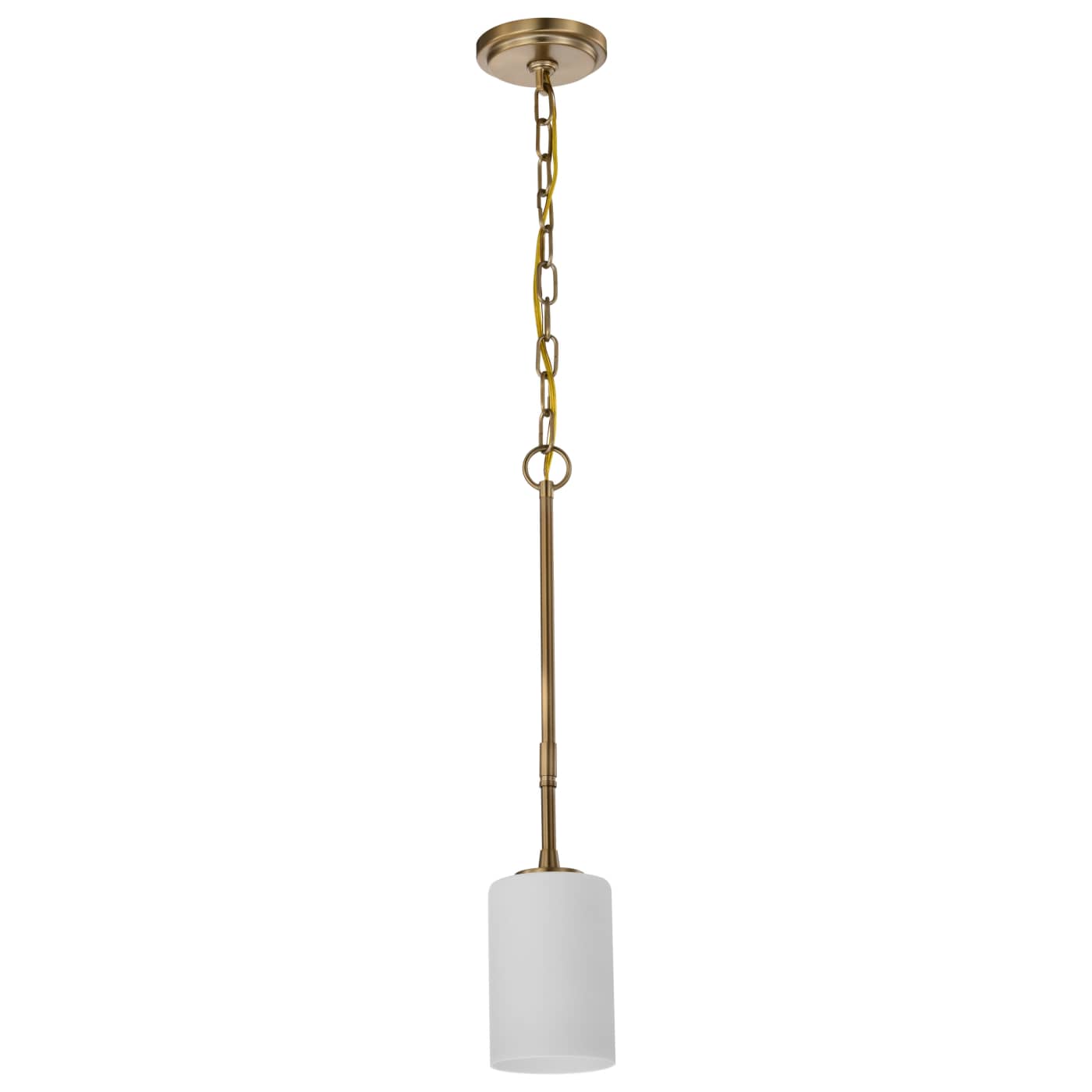 Nuvo 60-8205 Liam 4.13 inch 1 Light Mini Pendant Ceiling Light - Finish: Burnished Brass