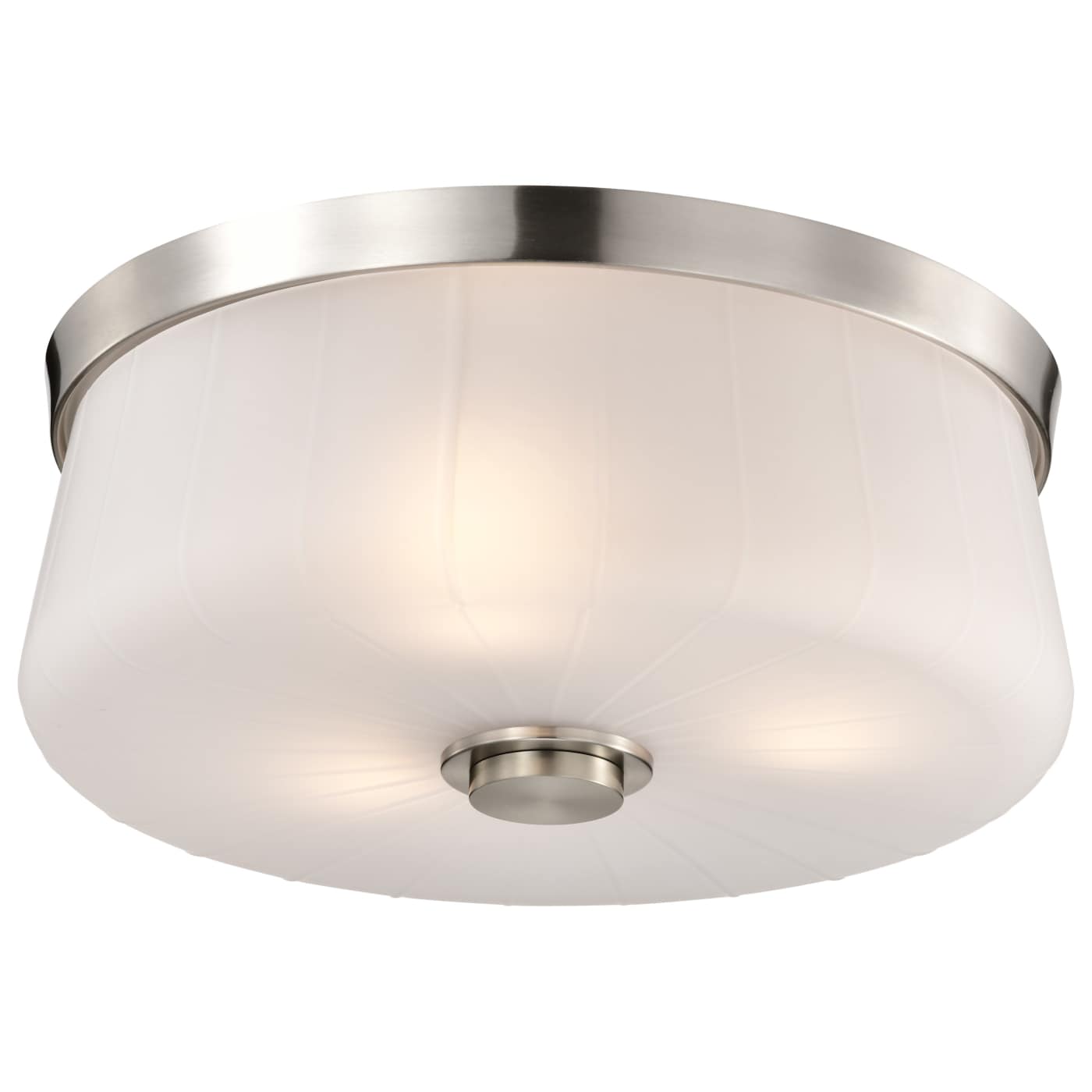 Nuvo 60-8220 Lune 3 Lights Flush Mount Ceiling Light - Finish: Brushed Nickel