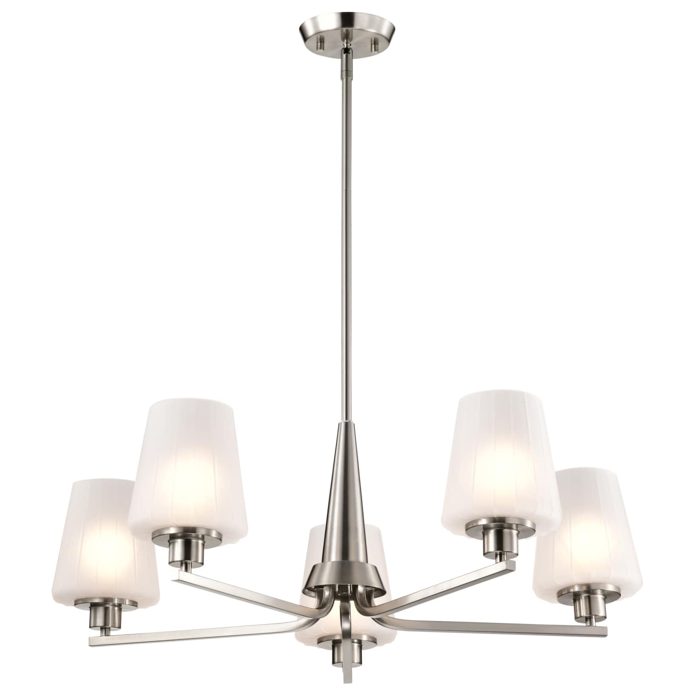 Nuvo 60-8225 Lune 30 inch 5 Lights Chandelier Ceiling Light - Finish: Brushed Nickel