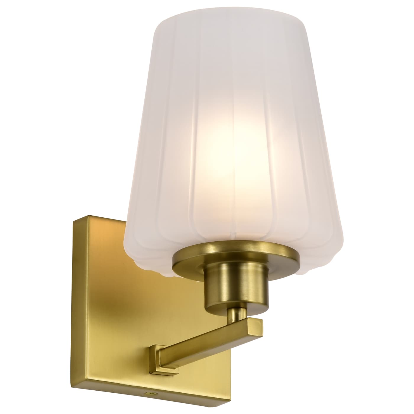 Nuvo 60-8231 Lune 5.25 inch 1 Light Vanity Wall Light - Finish: Vintage Brass