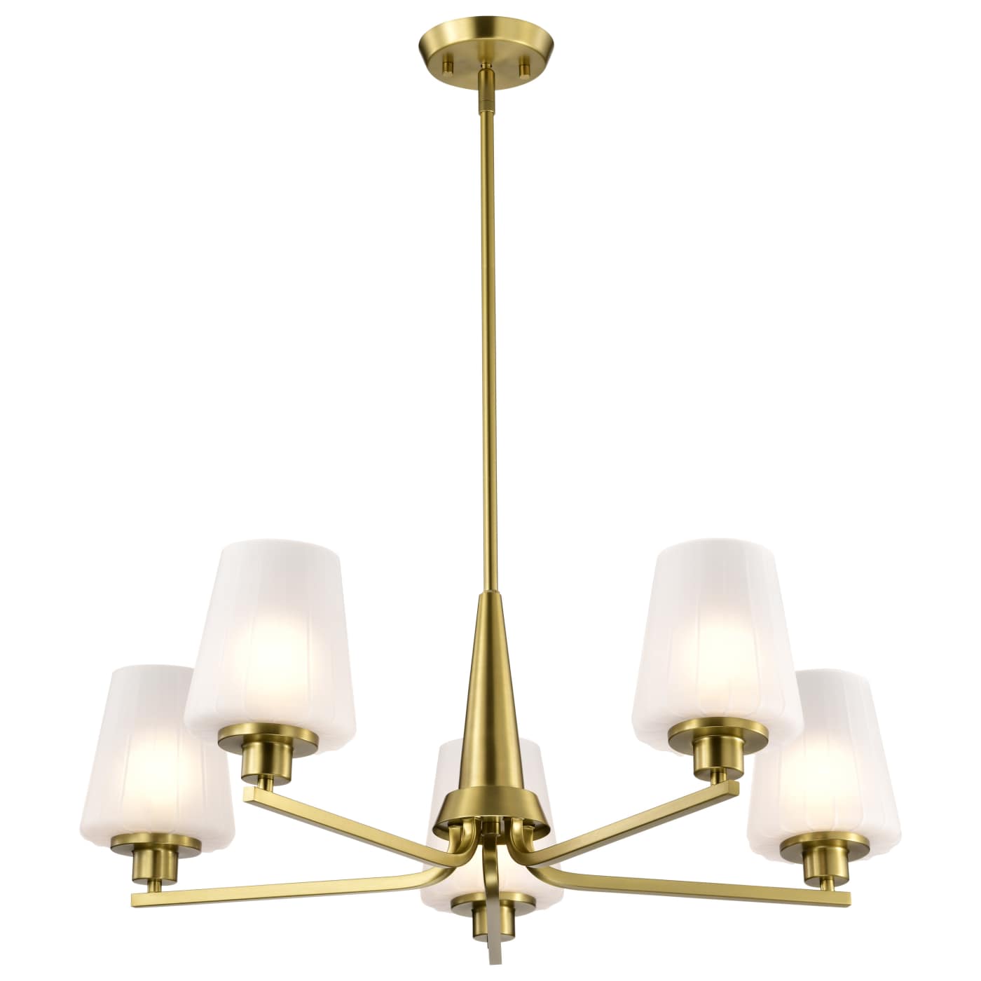 Nuvo 60-8235 Lune 30 inch 5 Lights Chandelier Ceiling Light - Finish: Vintage Brass