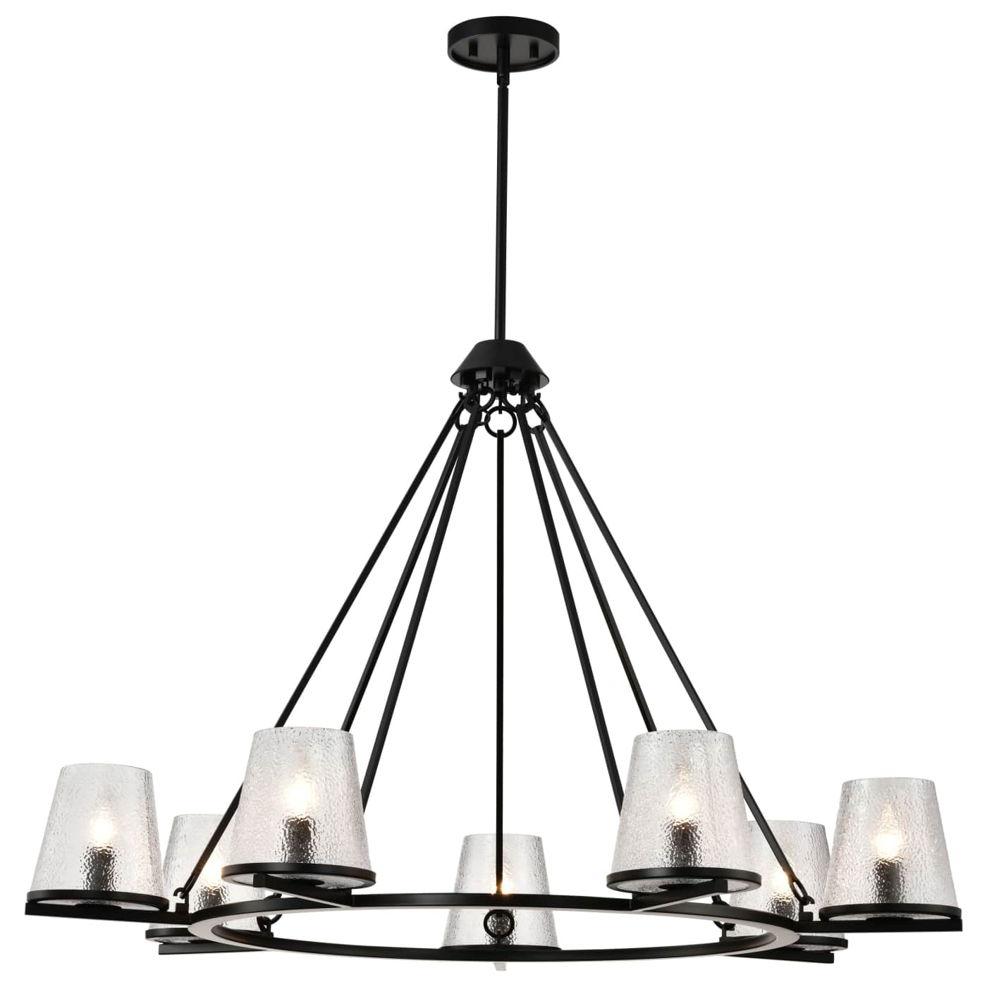 Nuvo 60-8259 Valentine 40" 7 Light Chandelier Ceiling Light - Finish: Black