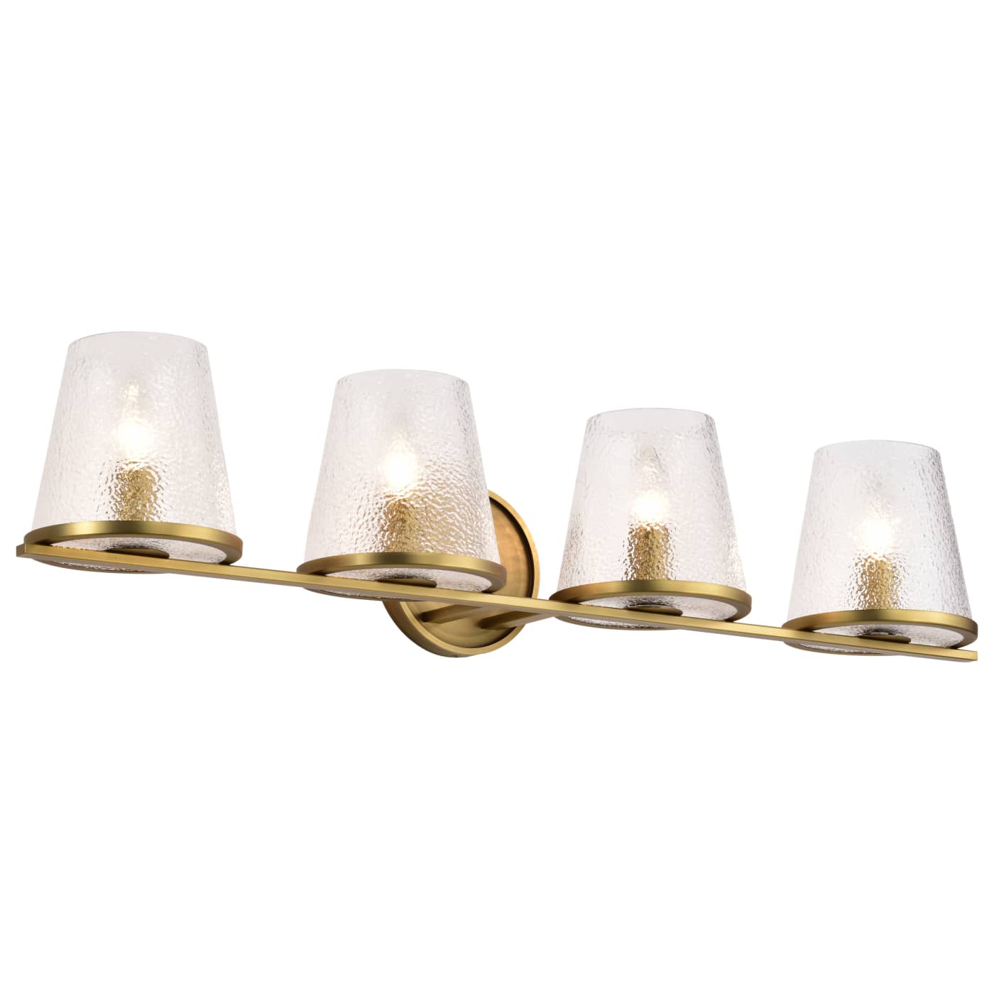 Nuvo 60-8264 Valentine 32" 4 Light Vanity Wall Light - Finish: Vintage Brass
