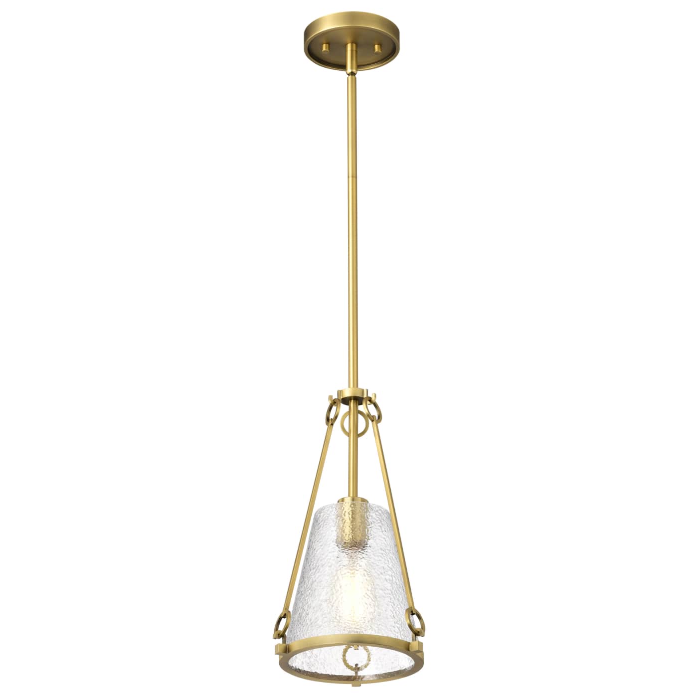 Nuvo 60-8265 Valentine 8" 1 Light Pendant Ceiling Light - Finish: Vintage Brass