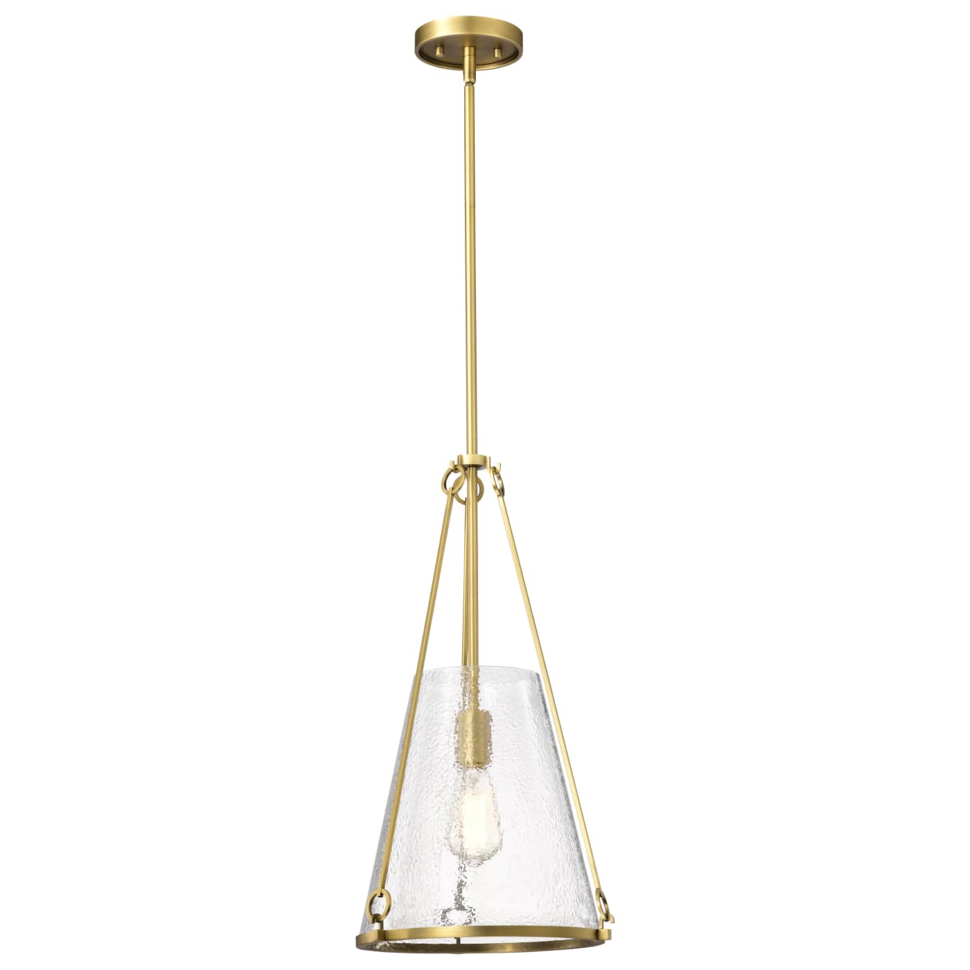 Nuvo 60-8266 Valentine 12" 1 Light Pendant Ceiling Light - Finish: Vintage Brass