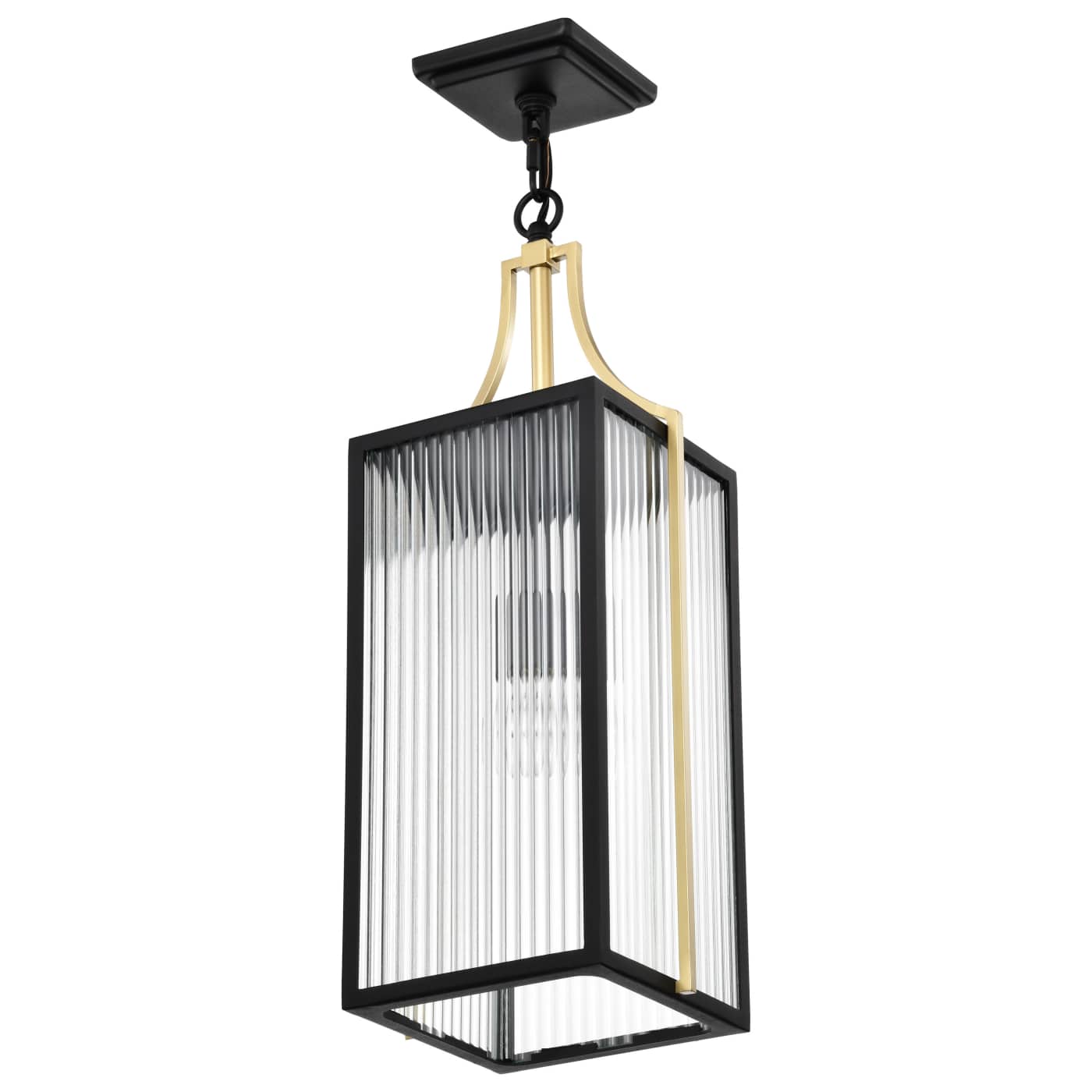 Nuvo 60-8505 Holden 8.5" Hanging Pendant Light, Black & Gold Finish