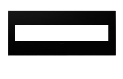 Legrand AWP6GNK1 Adorne 6-Gang Screwless Wall Plate, Black Ink Finish
