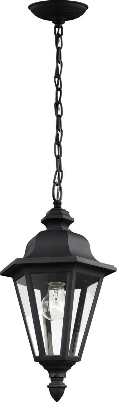Generation Lighting Brentwood 1 light textured black hanging lantern