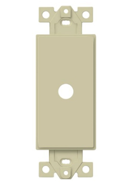 Enerlites 6061-I Decorator Adapter 1-Gang Plate w/ 0.406" Dia. Hole, Ivory