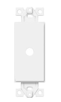 Enerlites 6061-W Decorator Adapter 1-Gang Plate w/ 0.406" Dia. Hole, White