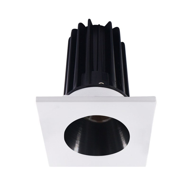 Lotus LED Lights LED-2-S8W2-40K-2RRBK-2STWH 2" LED Recessed Downlight - 8W - 4000K - 620 Lumens - Black Reflector - Square White Trim - 120V