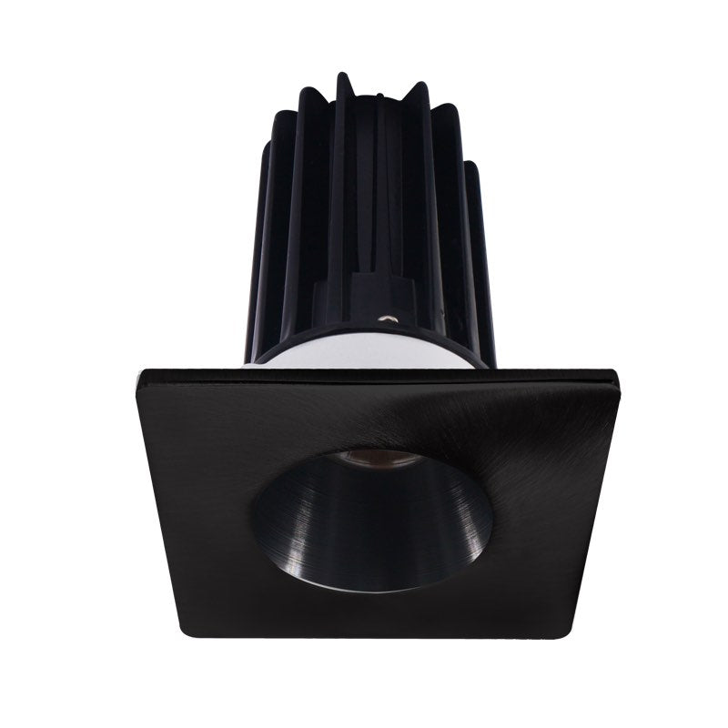Lotus LED Lights LED-2-S15W-30K-2RRBK-2STBK 2" LED Recessed Downlight - High Output - 15W - 3000K - 1,000 Lumens - Black Reflector - Square Black Trim - 120V