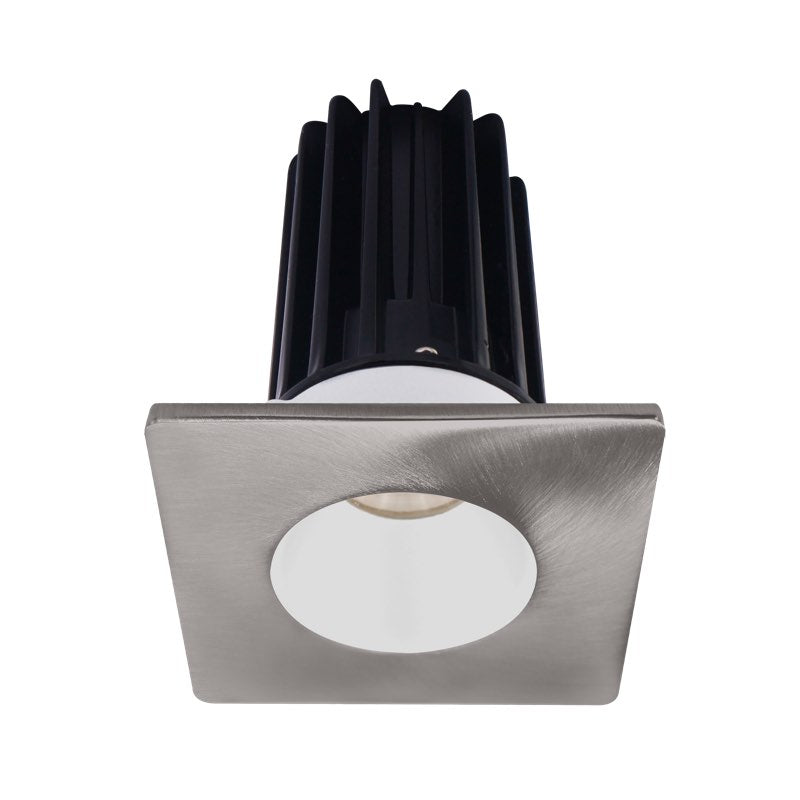 Lotus LED Lights LED-2-S15W-30K-2RRWH-2STBN 2" LED Recessed Downlight - High Output - 15W - 3000K - 1,000 Lumens - White Reflector - Square Brushed Nickel Trim - 120V