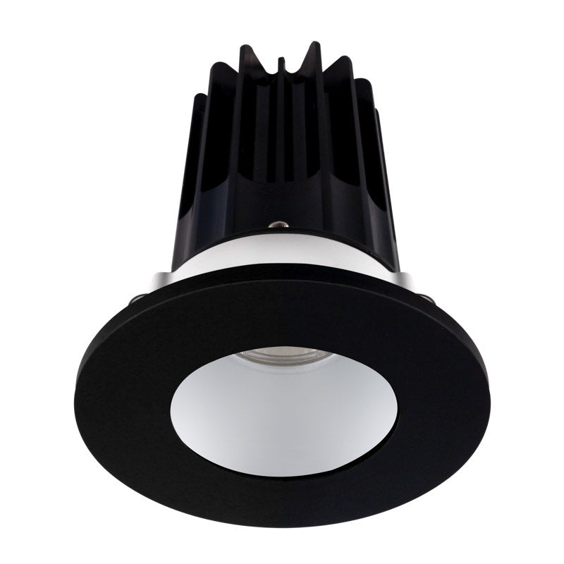 Lotus LED Lights LED-2-S8W2-27K-2RRAK-2RTBK 2" LED Recessed Downlight - 8W - 2700K - 580 Lumens - Silver Reflector - Round Black Trim - 120V