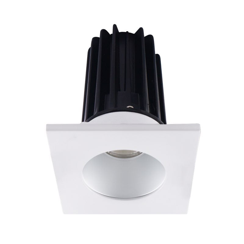 Lotus LED Lights LED-2-S8W2-27K-2RRAK-2STWH-24 2" LED Recessed Downlight - 8W - 2700K - 580 Lumens - Silver Reflector - Square White Trim - 24° - 120V