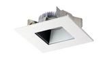 Nora Lighting NLCBS-4568527HZW 4" Cobalt Shallow High Lumen LED Trim, Square/Square Regress, Lumens 850lm, Color Temperature 2700K, Haze/White Finish