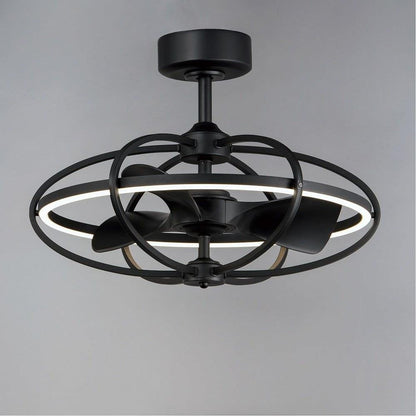 Maxim Lighting 61002SN Corona Fandelight Ceiling Fan - Lifestyle View with LED Illuminated