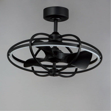 Maxim Lighting 61002BK Corona Black LED WiFi Fandelight Ceiling Fan - Lifestyle Angled View