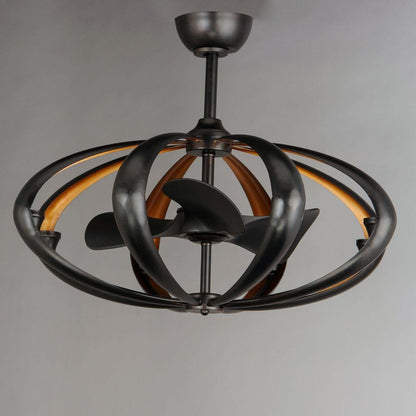 Maxim Lighting 61009BZGLD Ambience Bronze/Gold Fandelight Ceiling Fan - Side Angle View
