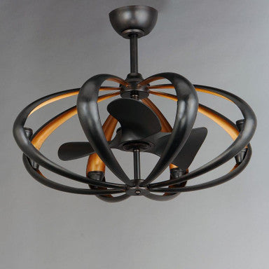 Maxim Lighting 61009BZGLD Ambience Bronze/Gold Fandelight Ceiling Fan - Below Angle View
