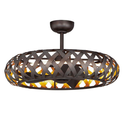 Maxim Lighting 61010BZGTGLD Weave 33 Inch Bronze Gilt Fandelight Ceiling Fan full view