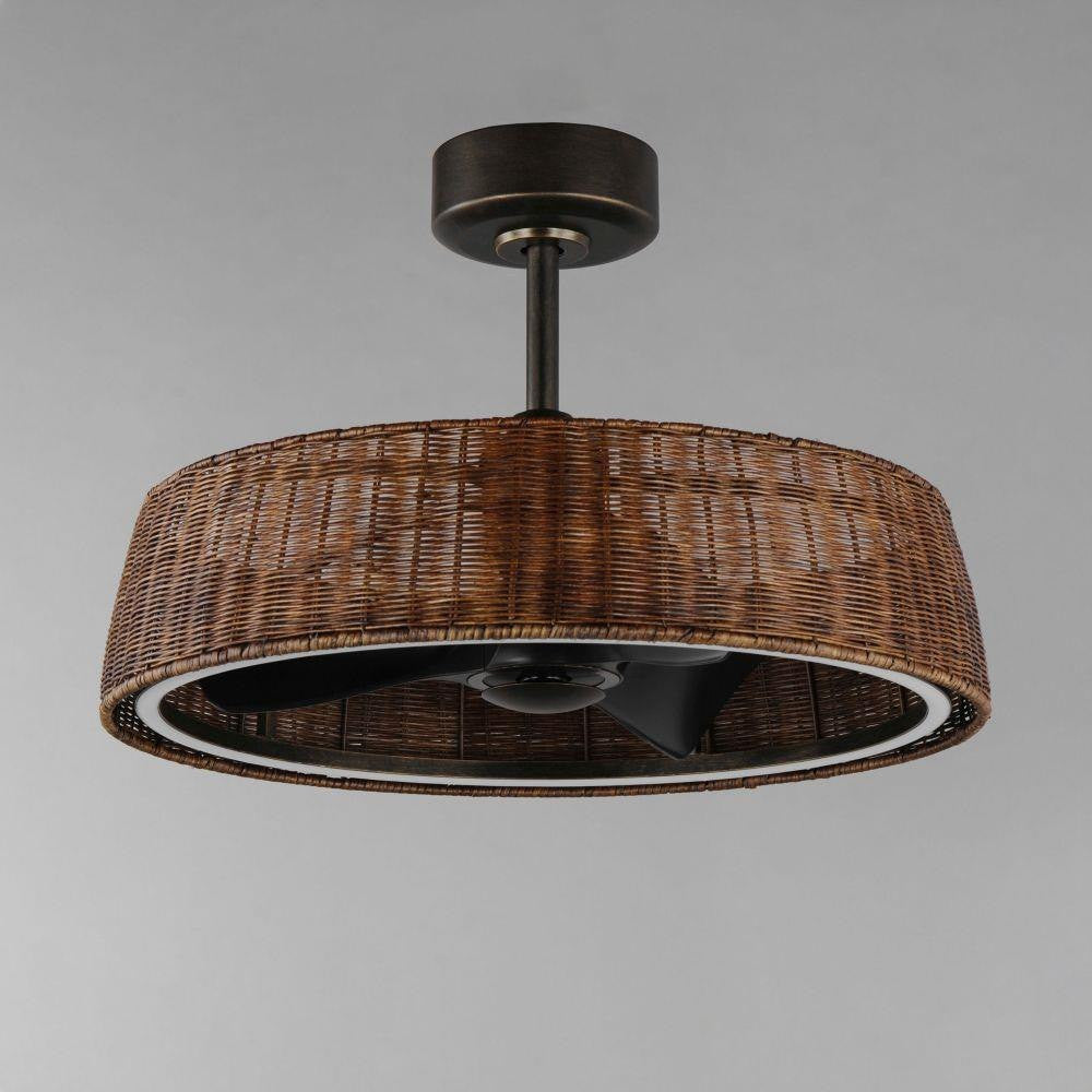 Maxim Lighting 61012RADBZ Tulum Dark Bronze Fandelier Ceiling Fan - Angle View