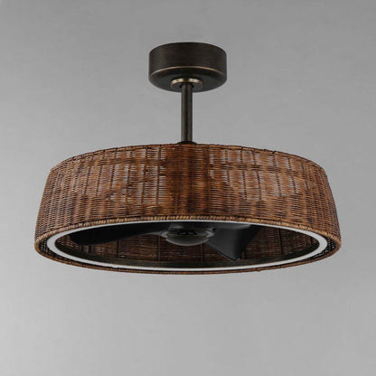 Maxim Lighting 61012RADBZ Tulum Dark Bronze Fandelier Ceiling Fan - Angle View