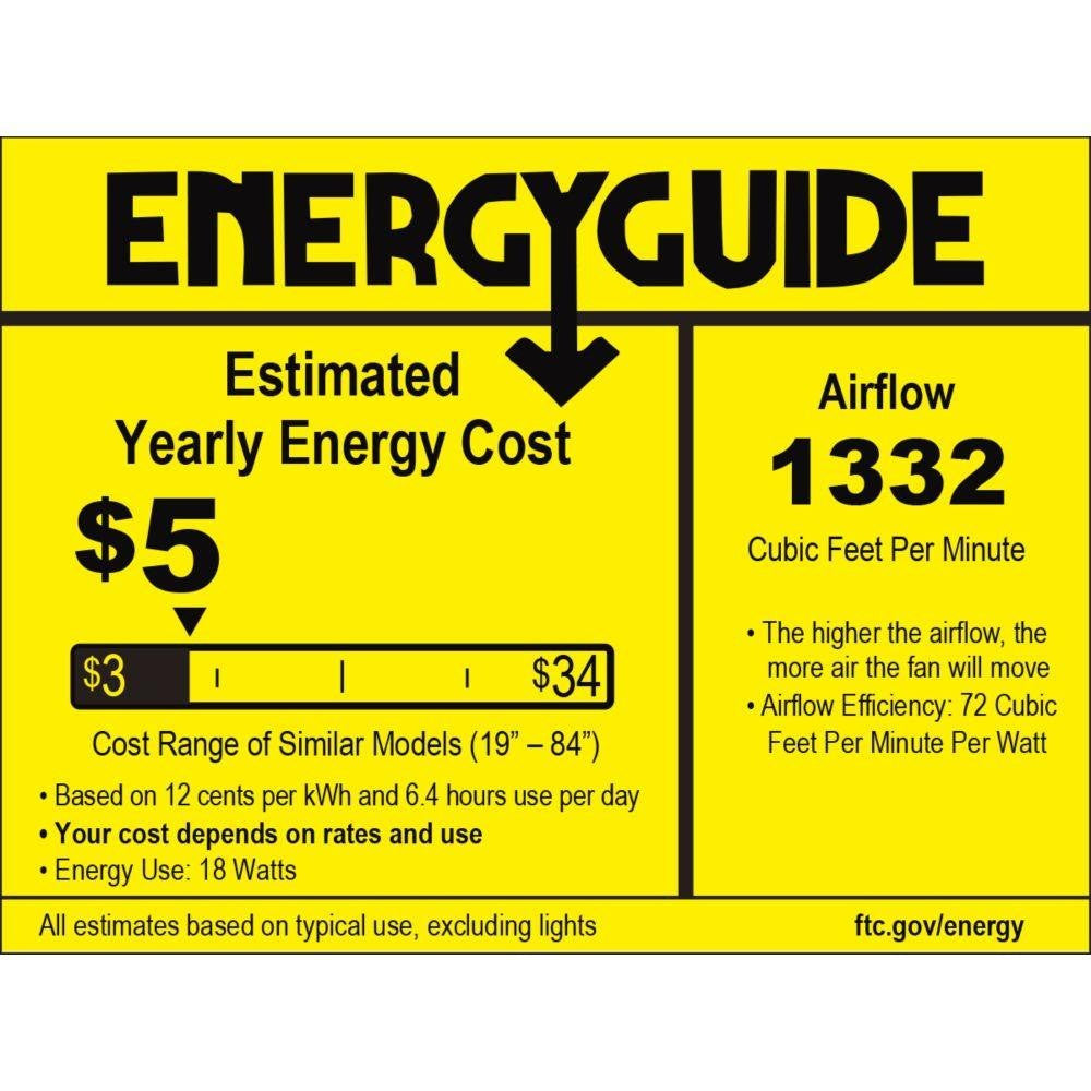 Maxim Lighting 61012RADBZ Tulum Energy Guide Label