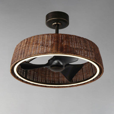 Maxim Lighting 61012RADBZ Tulum Dark Bronze Fandelier Ceiling Fan - LED Light On